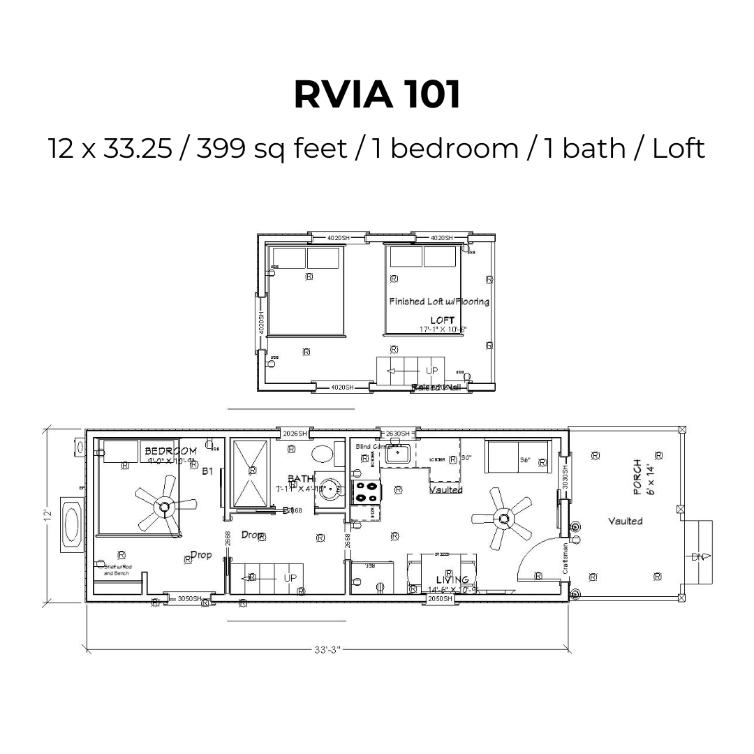 Modern RV Park Model Cottage (RVIA certified) (WISCONSIN PRICING)