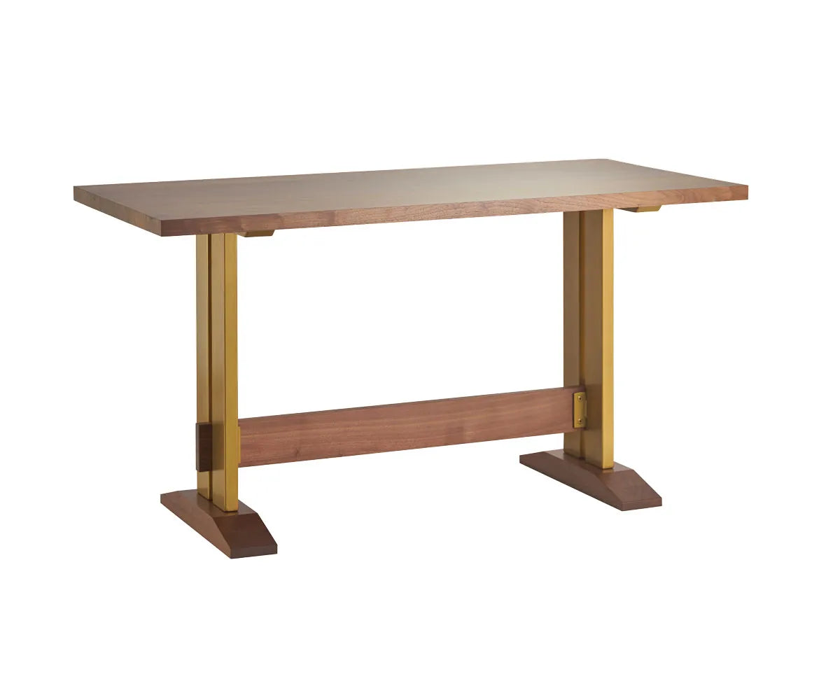 Straight Edge Counter Table with Brooklyn Base