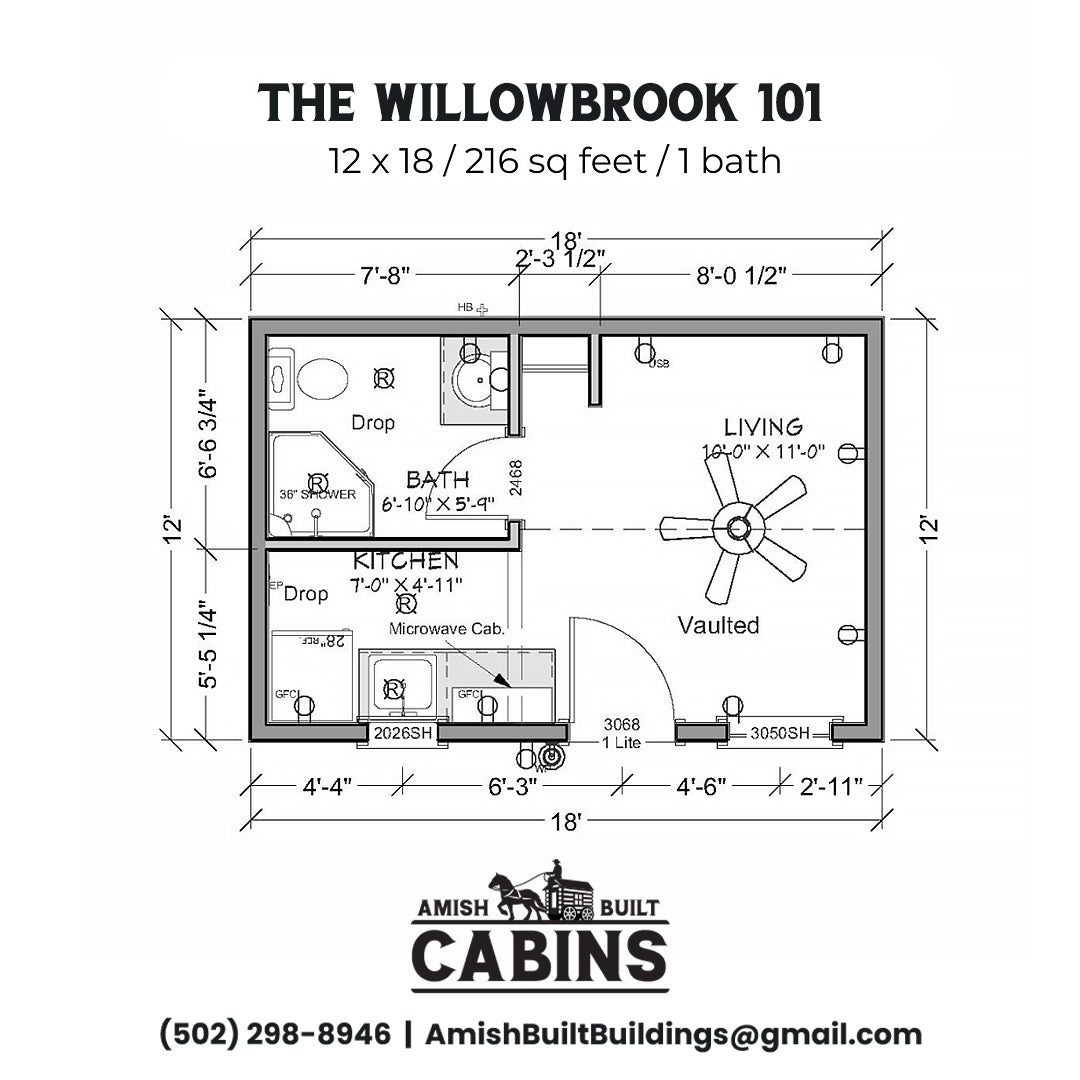 The Willow Brook Cabin ( MAINE PRICING )