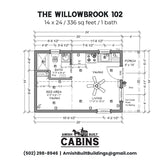 The Willow Brook Cabin ( MAINE PRICING )