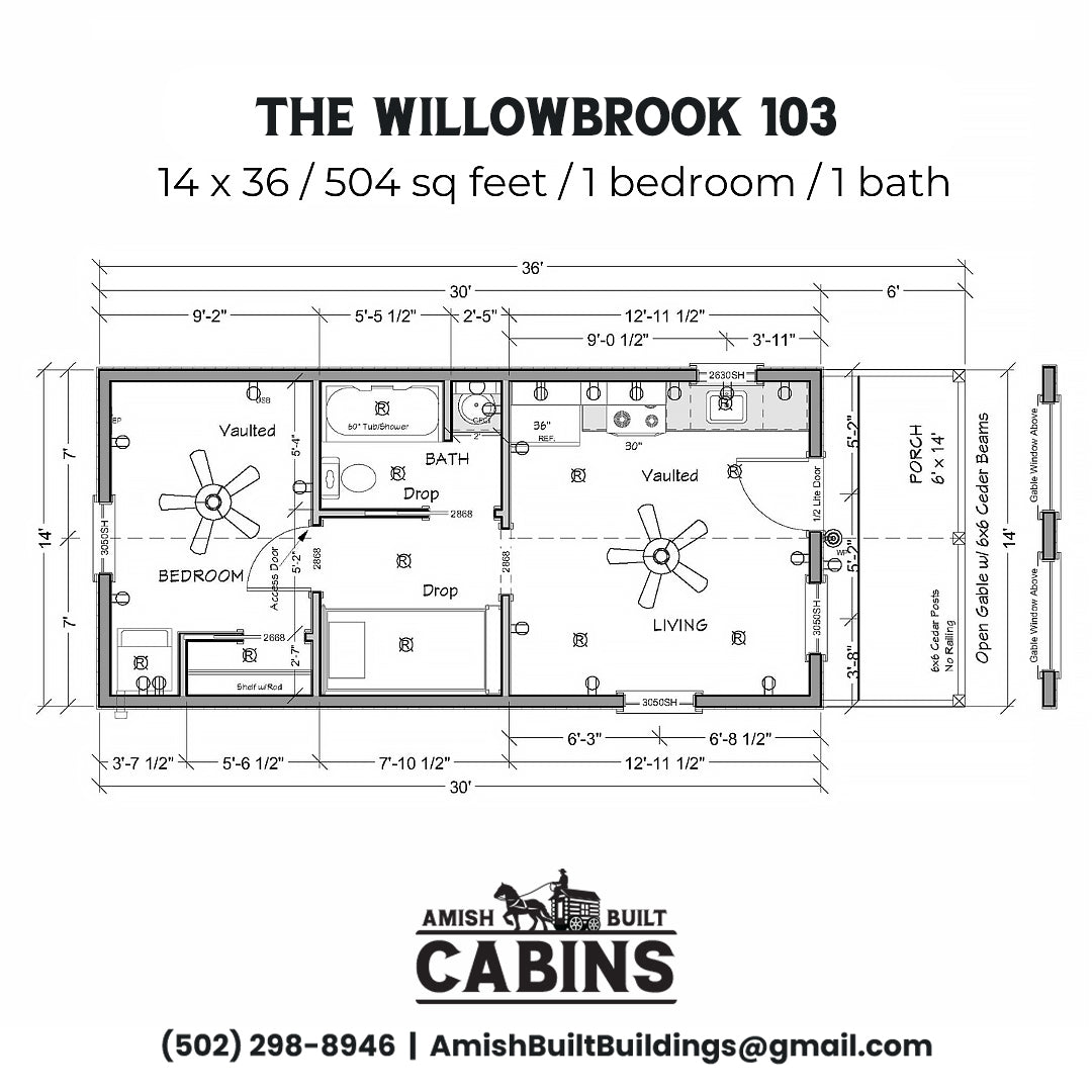 The Willow Brook Cabin ( MAINE PRICING )