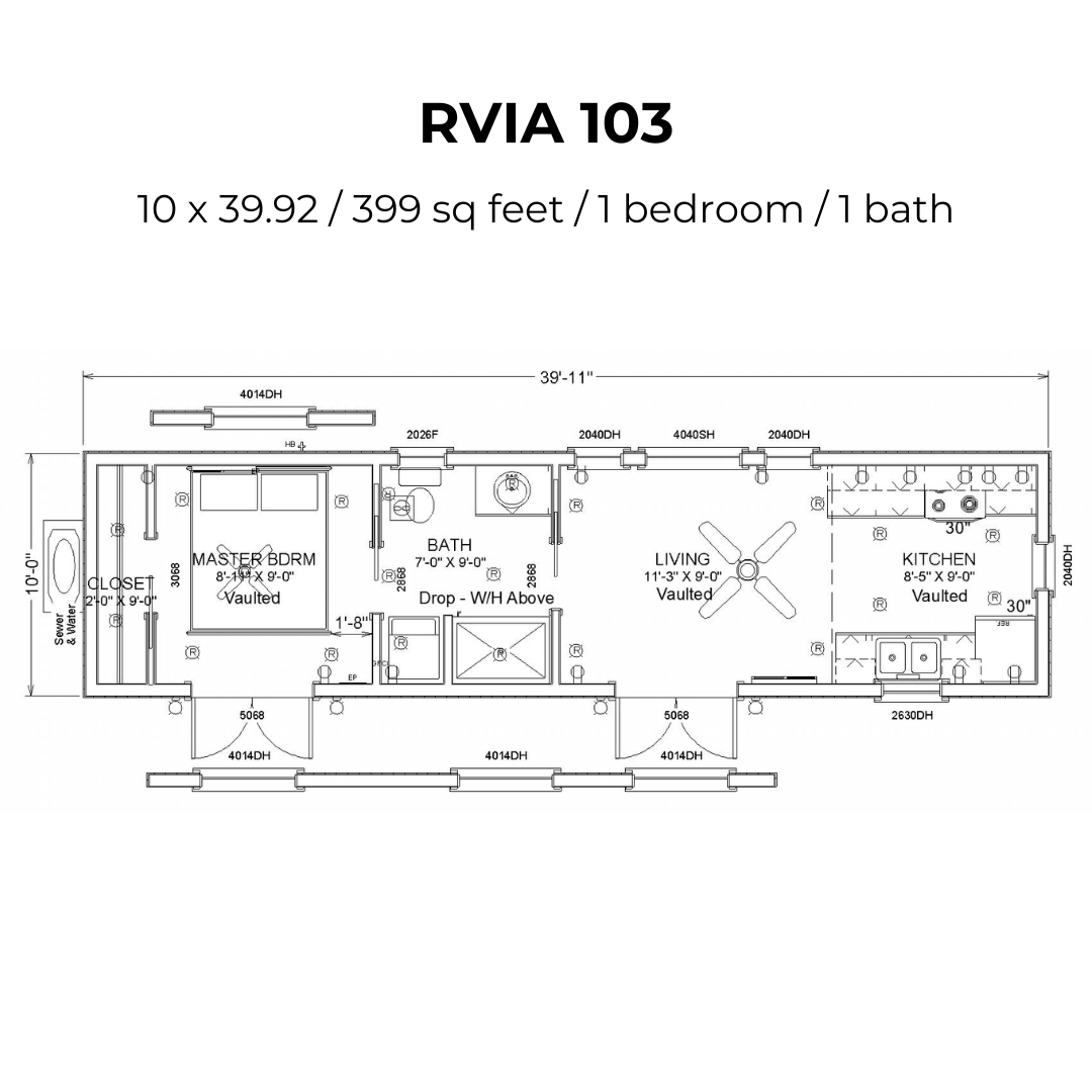 Modern RV Park Model Cottage (RVIA certified) (WEST VIRGINIA PRICING)