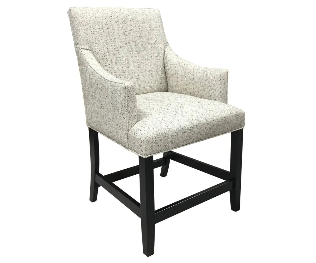 Alcott Low Back Straight Top Upholstered Arm Chair