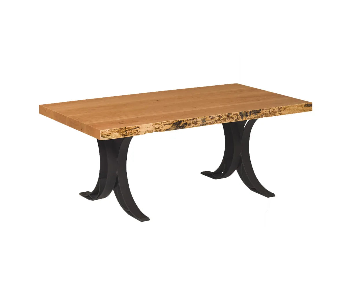 Live Edge Double Curve Coffee Table