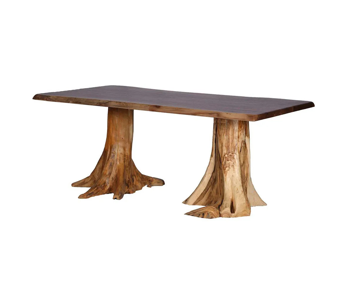 Live Edge Double Stump Dining Table