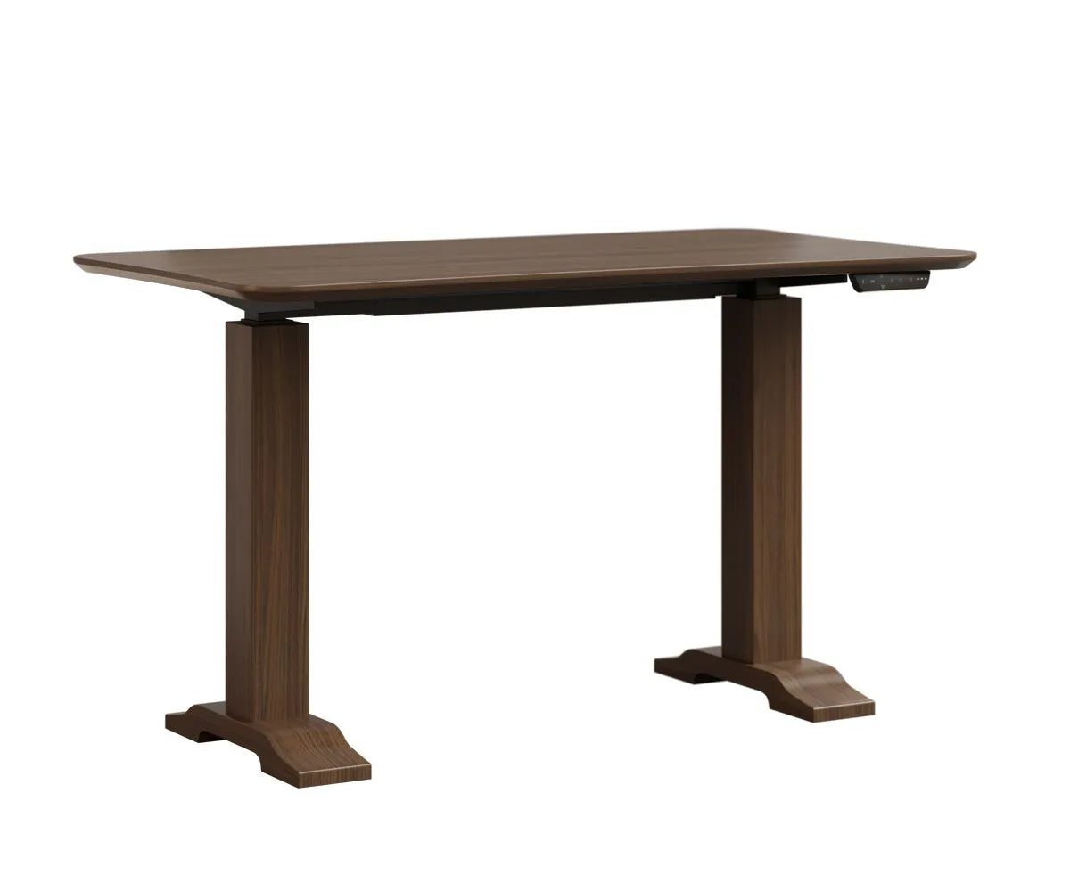 Dawsyn Adjustable Desk with Wood Base