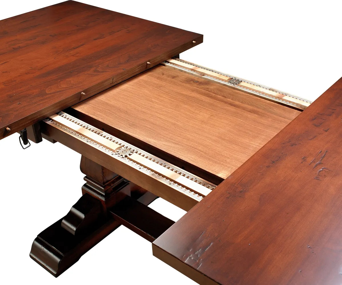 Provincial Cottage Extension Table W/ Breadboard Ends